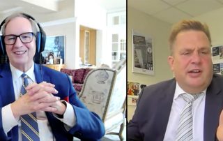 Ozzie talks with Dan Schulz, Senior Vice President at Macdonald Commercial R.E.S. Ltd.